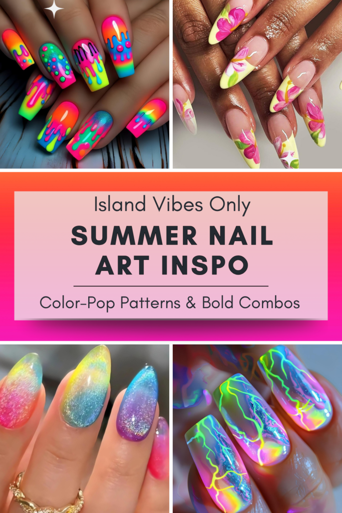 Summer Nail Art Inspo | Metallics & Neon Nails
🌴 Metallic and Neon Summer Nails – Nail Art That Brings the Shine