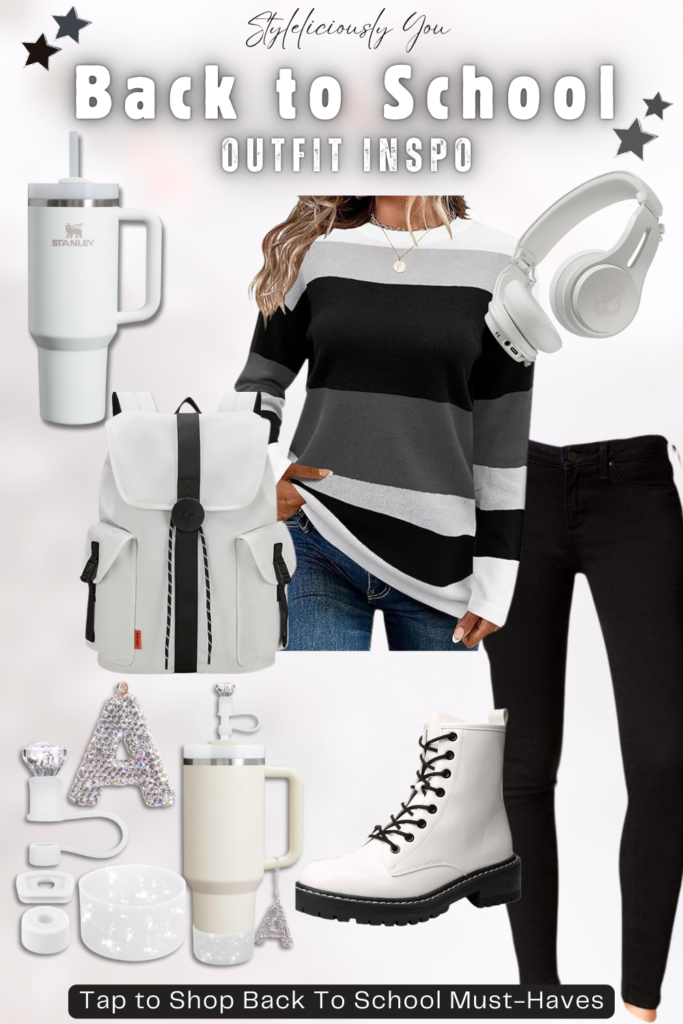 BACK TO SCHOOL- Outfit Inspo Colorblock Sweater - Gray