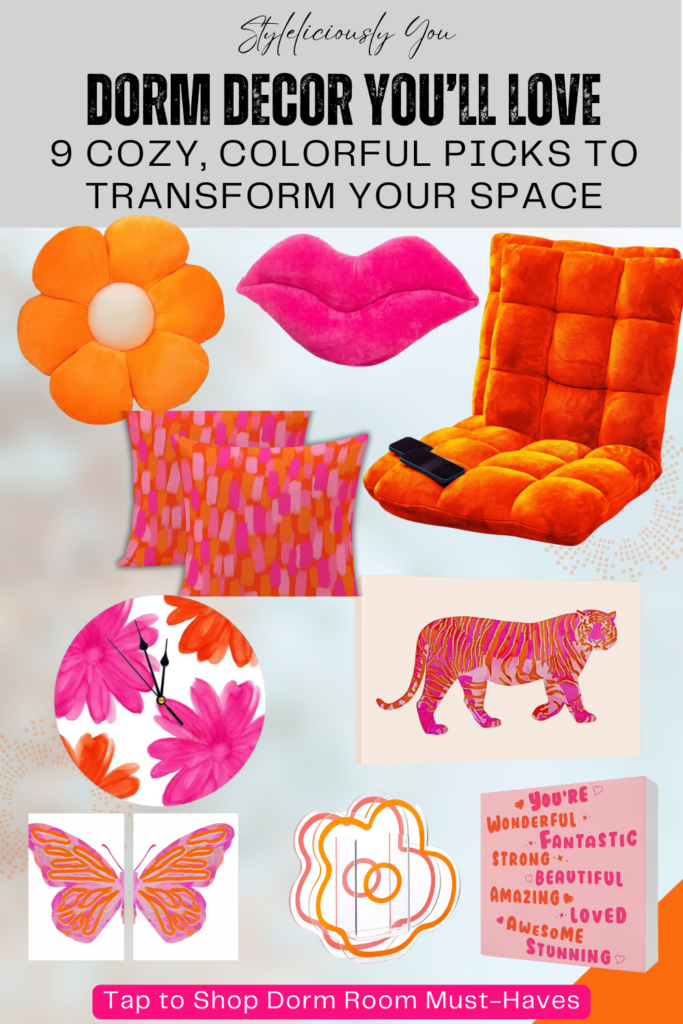 Pink and Orange - Dorm Essentials
