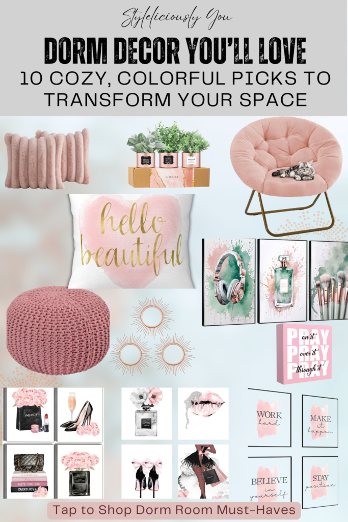 Rose Gold Dorm Goals Decor