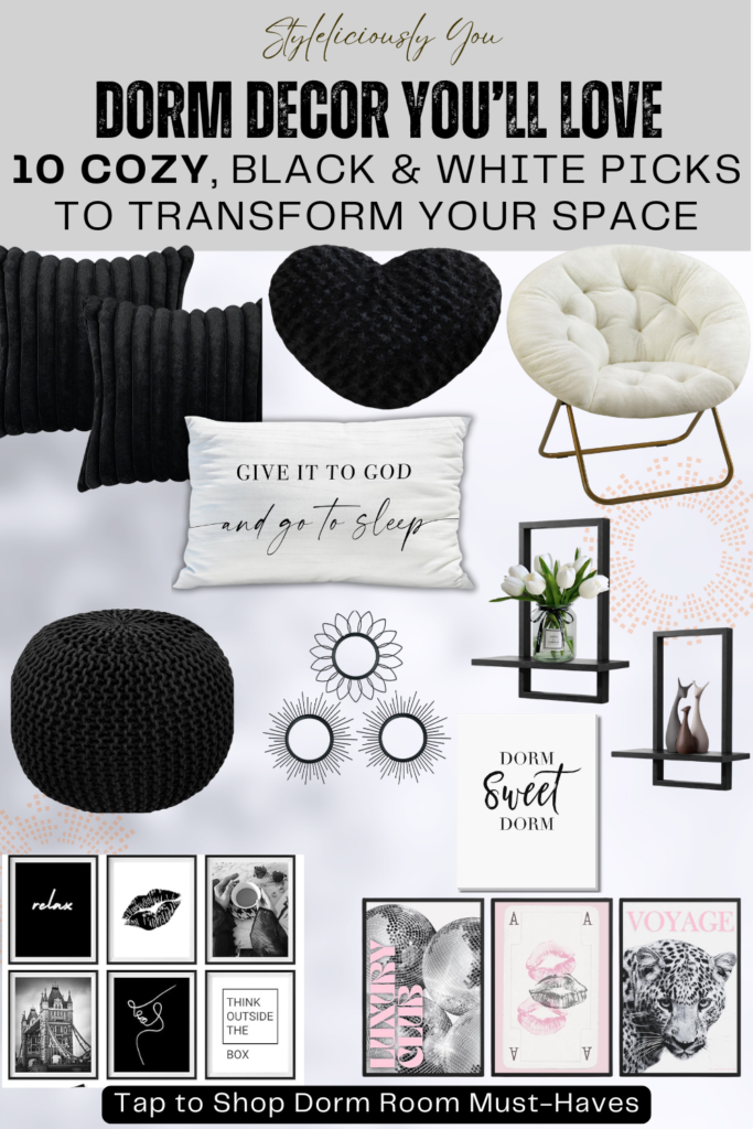 Black & White Dorm Decor Essentials