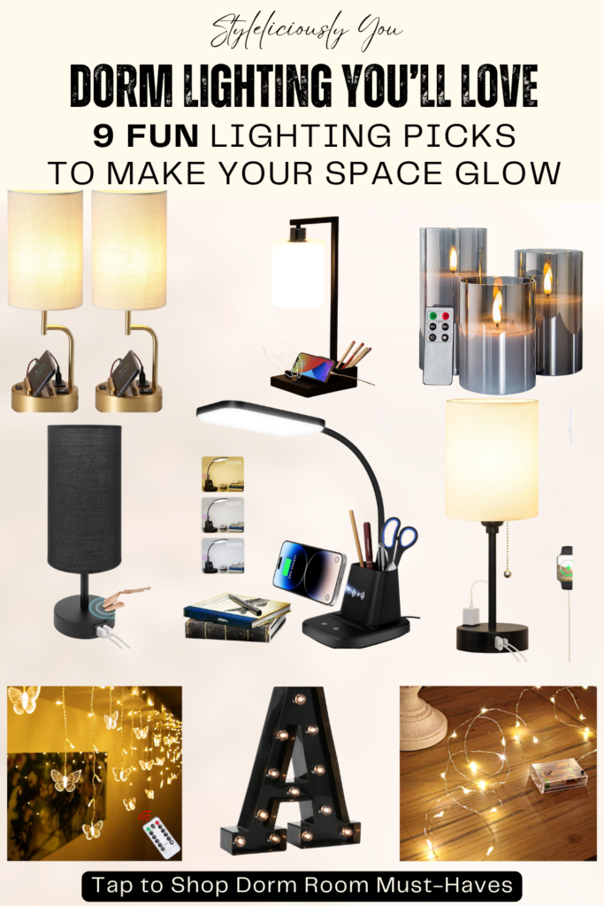 Black & White Dorm Lighting Essentials