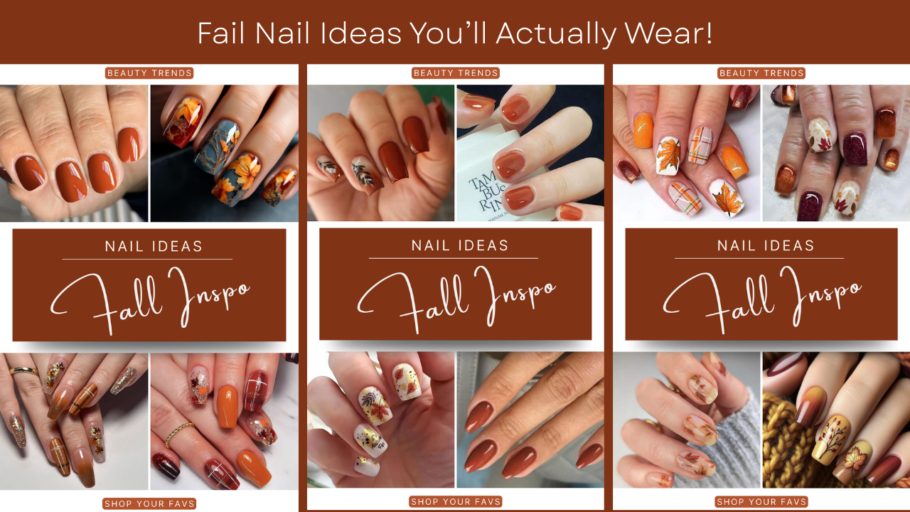Caramel nails fall 2025 – warm golden-brown nail ideas with glossy, glitter, and ombré press-on sets for cozy autumn inspiration.